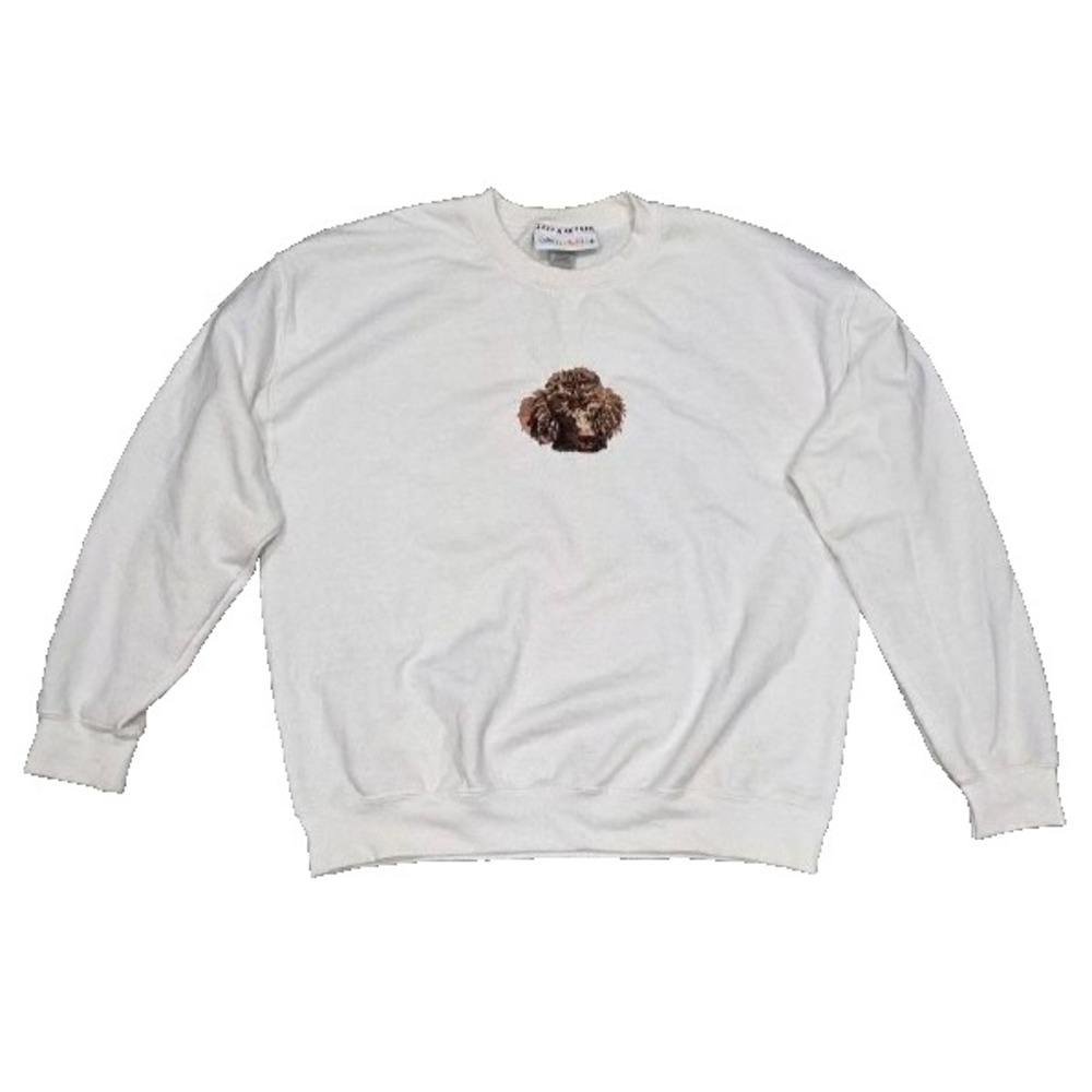 Stitchfitt womens embroidered crew neck sweaters White Large A005792